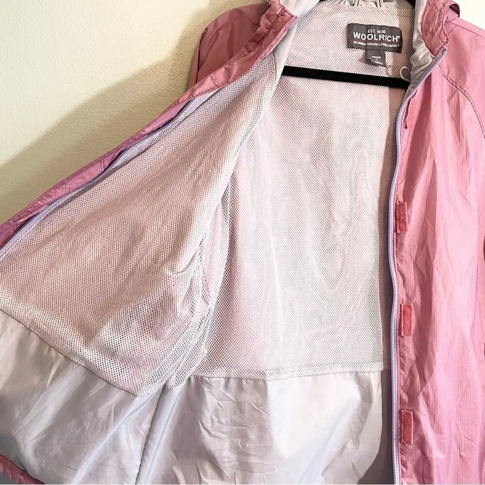 Woolrich Women's Zip Up Windbreaker Light Pink Size Medium - Picture 6 of 16